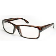 Newbee Fashion- Casual Nerd Thick Clear Frames Fashion Glasses Rectangular Clear Lens Eye Glasses