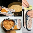 thumbnail image 5 of Yayeee Oven Mitts and Pot Holder Set of 2 Heat Resistant Kitchen Gloves Baking Hot Pad, Leopards Leaves, 5 of 5