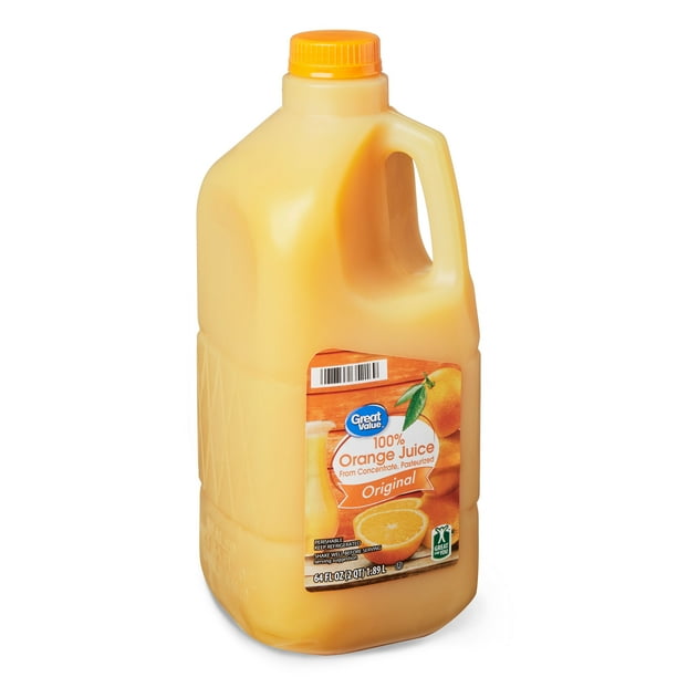 Great Value Original 100% Orange Juice, 64 fl oz - Walmart.com