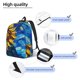 thumbnail image 3 of Disketp Sunflower Starry Night Vibes print Canvas Backpack Lightweight Travel Daypack Student Rucksack Laptop Backpack-, 3 of 5