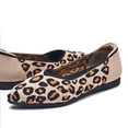 thumbnail image 3 of LANCROP Women's Pointed Toe Leopard Flats Slip On Mesh Ballet Flats Low Wedge Business Soft Shoes, 3 of 11