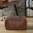 thumbnail image 3 of Sheffield Pouf table Basse en Cuir Brun Vieilli, 3 of 3