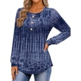 thumbnail image 3 of Fantaslook Womens Tops Dressy Casual Button Pleated Blouses Long Sleeve Shirts Fall Fashion Tunic Tops, 3 of 8