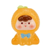 CMrtew Miniature Fruit Figurines Resin Crafts Strawberry Orange Durian Home Decor Cute Mini House Decoration Accessories Tabletop Centerpiece DIY Craft Display