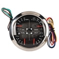 thumbnail image 4 of Xirurus 4in1 3.35 inches / 85 mm Gauge Multifunction Fuel Level Oil Pressure Water Temp Volt Meter DC 8-16V for Car RV Boat Motorcycle, Black Dial Silver Cover C/BAR, 4 of 9