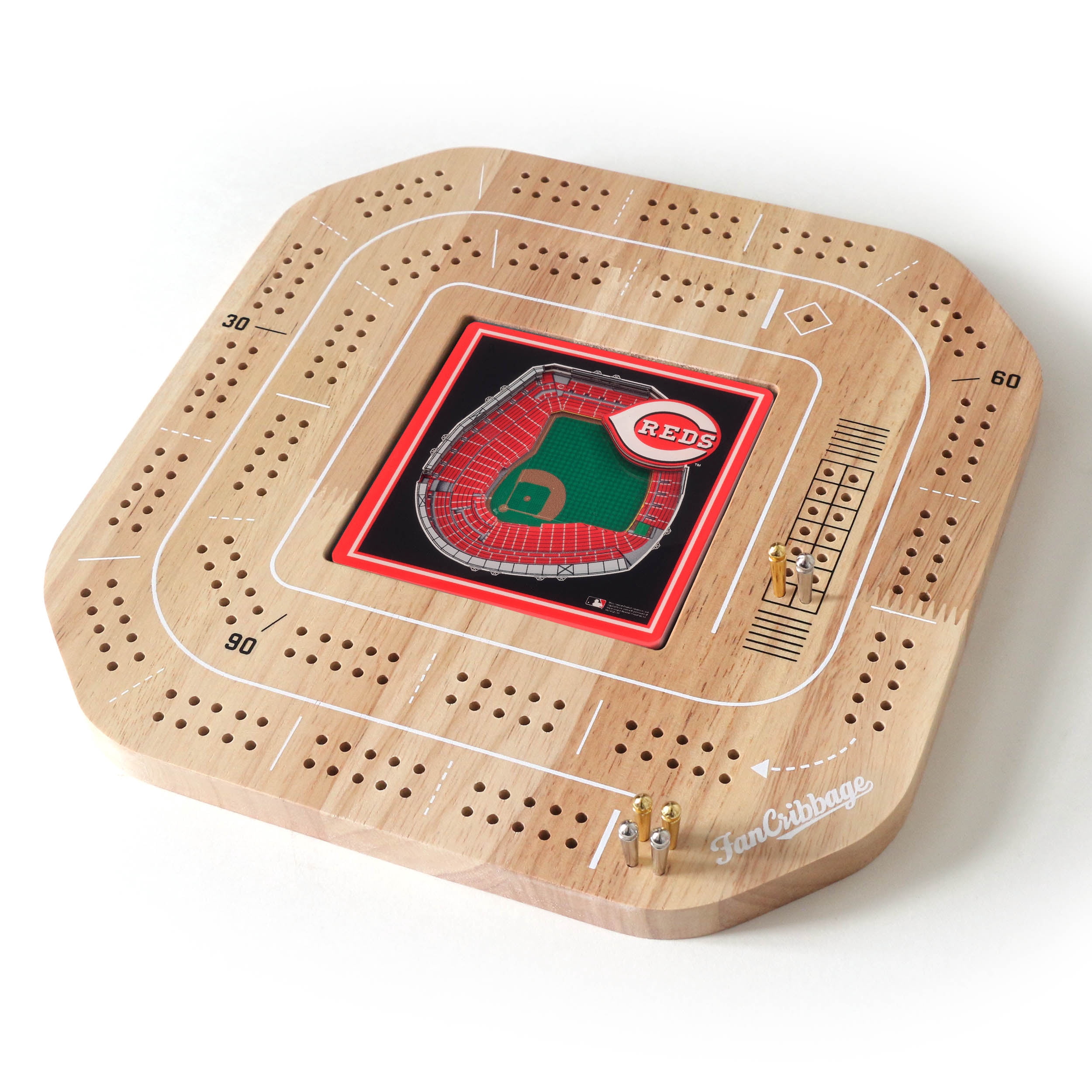 YouTheFan MLB Cincinnati Reds Stadiumview Cribbage