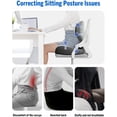 thumbnail image 4 of Upgraded Seat Cushion Premium Ergonomic Memory Foam, Lumbar Support Pillow for Office Chair, Memory Foam Car Seat Cushion with L-Shaped Ergonomic Design for Car, Truck, Desk, Chairs, Office Seat, 4 of 7