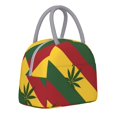 thumbnail image 2 of Insulated Lunch Tote Bag Jamaican-Flag-Leaf Lunch Bag for Women Men Light Grey, 2 of 7
