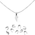 thumbnail image 4 of 100pcs Stainless Steel Clip Pendant Clasp Melon Seed Buckle for DIY Charm Connector Jewelry Making Finding Necklace Accessories, 4 of 5