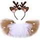 thumbnail image 3 of Falda tutú de ciervo para niñas, tutú esponjoso para fiesta de cumpleaños, falda de tul para baile para niñas, disfraz de ciervo para Navidad, diadema con astas, 3 of 5