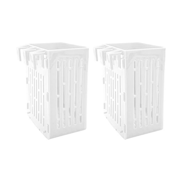 Kitchen Utensil Set Fish Tank Hydroponic Basket Aquarium Plant Holder Fish Tank Plant Holder With Hooks For Fish Tank Aquaponic Plant Cultivation And Decorations, 2Pcs White