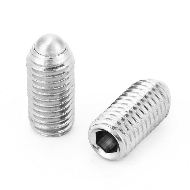 10 Pièces Vis à Billes Plongeur M8 Ressort Acier Carbone Hexagonale