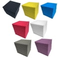 thumbnail image 2 of Shengyu1 12pcs/24pcs Wedge Acoustic Panels Wall Studio Sound Proof Record Tiles Insulation 12 Triangular Grooves, 2 of 9