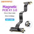 thumbnail image 1 of Câble d'Extension 90 Degrés Angle Droit PCIE X4 Riser 8Gbps PCIE 3.0 X1 à X1 pour Carte PCI Express Rallonge Ruban PCIE Riser 0.1m, 1 of 6