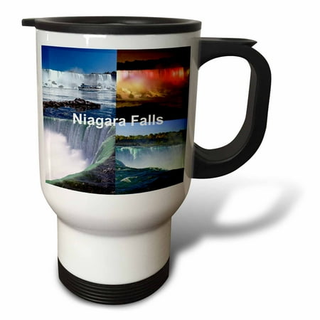 

3dRose Niagara Falls Collage Travel Mug 14oz Stainless Steel