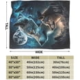 thumbnail image 3 of Three Wolf Families Starry Sky Fleece Blanket Throw Lightweight Blanket Super Soft Cozy Bed Warm Blanket for Living Room/Bedroom All Season,Gift,50"x40", 3 of 6