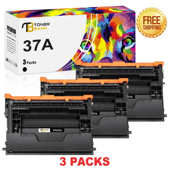 Toner Bank Compatible Toner Cartridge Replacement for HP 37A CF237A High Yield (Black, 3-Pack)