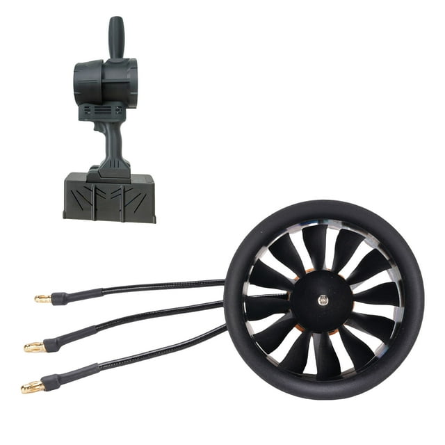 Ventilador Con Conductos, Motor Sin Escobillas De 3750 KV Ventilador Con Conductos 1350 G De Empuje 12 Aspas aleación De Aluminio De Plástico De 50 Mm Con Tablero De Control E