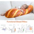 thumbnail image 3 of Juguete de peluche 20 En 3D Simulación Forma de pan Almohada Suave Lumbar Baguette Cojín trasero Comida divertida Juguete de peluche Fason HMYH518, 3 of 4