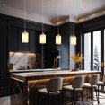 thumbnail image 3 of Natural Alabaster Modern Pendant Light Gold Brass Kitchen Island Bedroom Living Room, 3 of 12