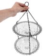 thumbnail image 3 of HIAKDOFT Small Bird Bath Outdoor Bird Dispenser Grey Iron 1 Piece for Patio Use, 3 of 6
