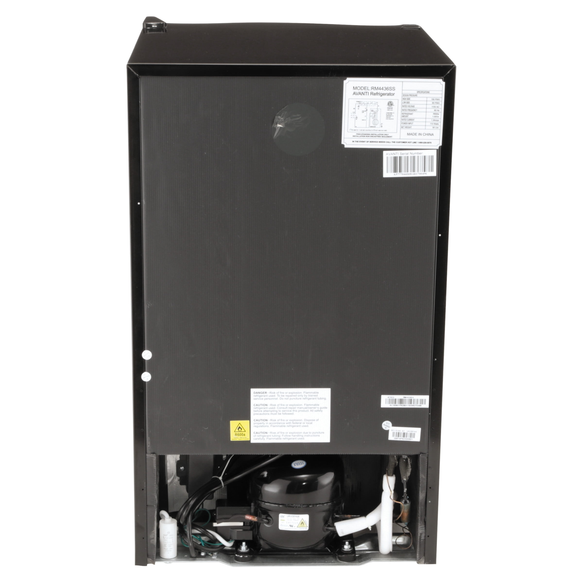 Avanti 4 4 Cu Ft Compact Refrigerator Rm4436ss Stainless Walmart Com Walmart Com
