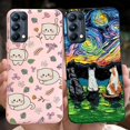 thumbnail image 3 of For OPPO Reno5 Pro 5G 4G Reno5 Phone Case Reno 5 5Pro CPH2201 CPH2145 Cute Cat Cartoon Candy Color Soft Silicone TPU Back Cover 4 Reno5 4G, 3 of 6