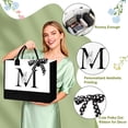thumbnail image 3 of Birthday Gifts for Women, Personalized Mother’s Day Gift for Women, Monogrammed Initial Gift for Her Teacher Wife Mom Friend Daughter Sister Girlfriend, Initial Tote Bag & Makeup bag (M), 3 of 4