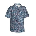 thumbnail image 2 of Hawaiian Shirt For Men, Persian-Inspired Floral Paisley Mens Button Down Short Sleeve Shirt, Summer Beach Shirts For Men, 2 of 2