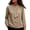 Khaki, variant on Blouses for Women Button Long Sleeve Puff Cuff Chiffon Work Shirt, Sizes S-2XL