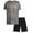 Grey Heather Game Time, variant on Pro Athlete Boys Shorts Set - 2 Piece Athletic Performance T-Shirt and Gym Shorts Activewear Set