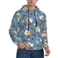 thumbnail image 2 of Lsque Surf Shark Pattern Casual Men's Hoodie,Hooded Sweatshirt with Kangaroo Pocket,Pullover Hoodie-Medium, 2 of 7