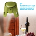 thumbnail image 2 of Tapón de botella de vino espumoso de acero inoxidable, corcho decorativo de champán, bebidas a prueba de fugas, protector de vino, verde Advancent HA008903-04, 2 of 6