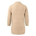 thumbnail image 5 of uikmnh Mens Mid Length Sweater Coat Autumn and Winter Lapel Solid Color Knitted Cardigan, 5 of 5