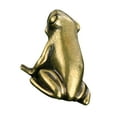 thumbnail image 4 of Estatua retro de latón en forma de rana, decoración de escritorio para el hogar, pequeña figura de animal de latón dorada, 4 of 7