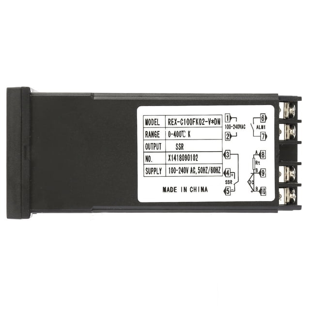 Kit de Controlador de Temperatura Digital PID REX-C100 Spptty 0-400 °C + 25A SSR + 1m M6 K Tipo Termopar
