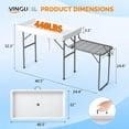 thumbnail image 2 of WBTER Ice Table with Side Table, Portasble Cooler Table with Removable Skirt, Patio Table, Indoor & Outdoor Bar for Events, Parties and Camping White, 2 of 7