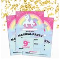 thumbnail image 2 of Darling Souvenir Blue Birthday Invitation Card Printable Elegant Fill or Write In Blank Party Invites 28 Pcs 5 x 7 Inches, 2 of 5