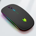 thumbnail image 3 of Ratón ergonómico Macarena LED portátil 4G Silencioso carga USB RGB Negro, 3 of 7