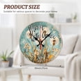 thumbnail image 2 of Welcome Beach Bicycle Floral Round Wall Clock Silent Shabby Chic Coastal Home Decor, 2 of 5