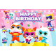 thumbnail image 3 of SuperKitties-telón de fondo de dibujos animados para fiesta de Cumpleaños de Niños, suministros de decoración de pared, fondo personalizado para Baby Shower, 3 of 5