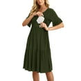 thumbnail image 2 of Women's Short Sleeve Ruffle Maternity Nursing Dresses for Breastfeeding, 2 of 5