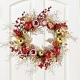 thumbnail image 5 of Wzzjkit Christmas Wreath Christmas Decorations Artificial Hanging Garlands Front Door Wreath for Outdoor Indoor Party Wall Table Home Decor Brown Sign, 5 of 6