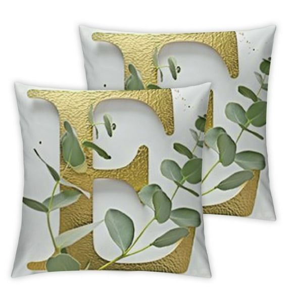 nygtbtfer Decorative Throw Pillow Pillow Pillow Plant Initial Letter Throw Pillow Home Decorative for Sofa Couch Décor White