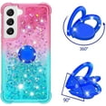 thumbnail image 3 of Clear Case for Samsung Galaxy S23+ (Not S23) with Kickstand for Girls Women, Liquid Glitter Sparkle Bling Cute Case Gradient Quicksand Cover for Samsung Galaxy S23 Plus JB Powder Blue, 3 of 14