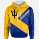 thumbnail image 3 of Sudadera con capucha unisex con estampado 3D de la bandera del país caribeño de Barbados, ropa de calle de primavera estilo Harajuku, chaqueta informal divertida, sudaderas con capucha, 3 of 5