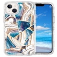 thumbnail image 3 of SaniMore for iPhone 14 (6.1" 2022 Release) Case, Fashion Marble Pattern for Girls Women Shockproof Bumper Wireless Charging Hybird PC TPU Tri-layer Anti-drop Shell, Triangle Marble, 3 of 7