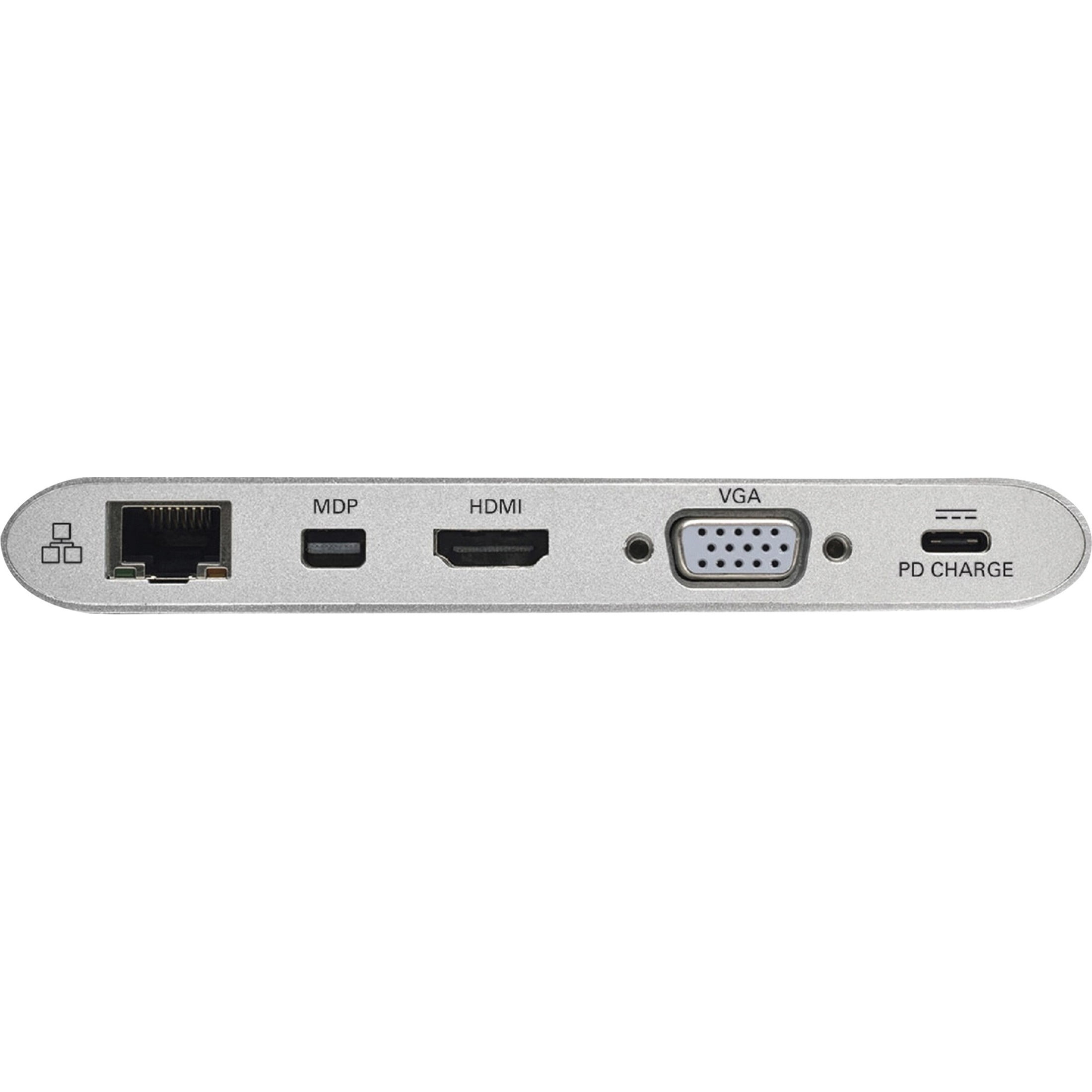 Tripp Lite USB-C Docking Station w/HDMI, VGA, mDP, USB-A, Gb Ethernet, SD, 3.5 mm & PD Charging, Thunderbolt 3 Compatibl