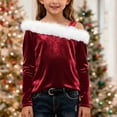 thumbnail image 2 of FDDMis Youth Graphic Tees Girls Long Sleeve Tops Size 14-16 Oxford Shirt Plaid Shirts for Girls Shirts 14 Year Old Girl Clothes Trendy Clothes, 2 of 5