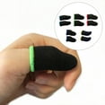 thumbnail image 2 of Game Finger Breathable Touchscreen Fingertips Carbon Fiber Fingertips Sleeve Set for Gaming Size, 10pcs, 2 of 5